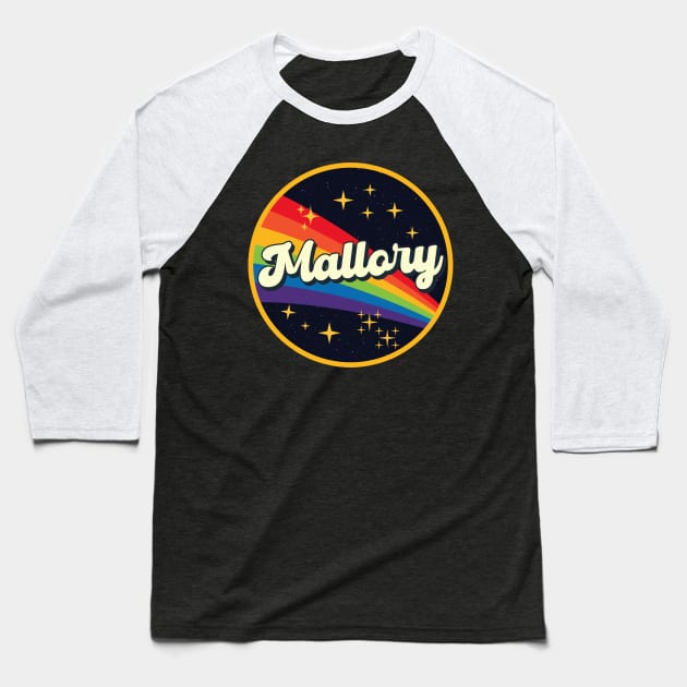 Mallory // Rainbow In Space Vintage Style Baseball T-Shirt by LMW Art